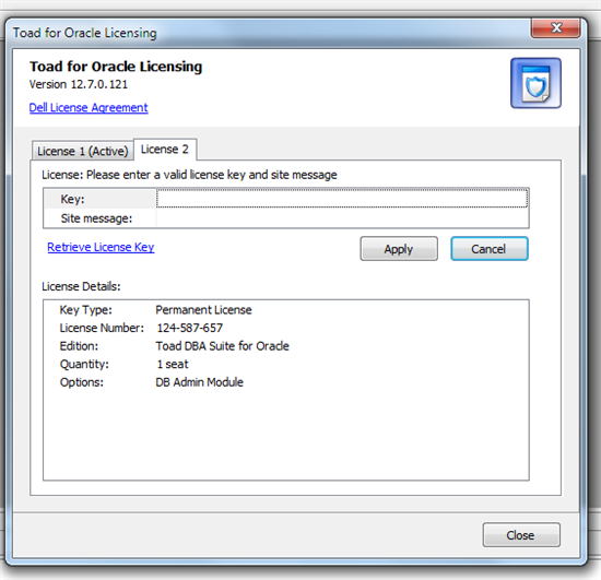 Toad for oracle trial license key free
